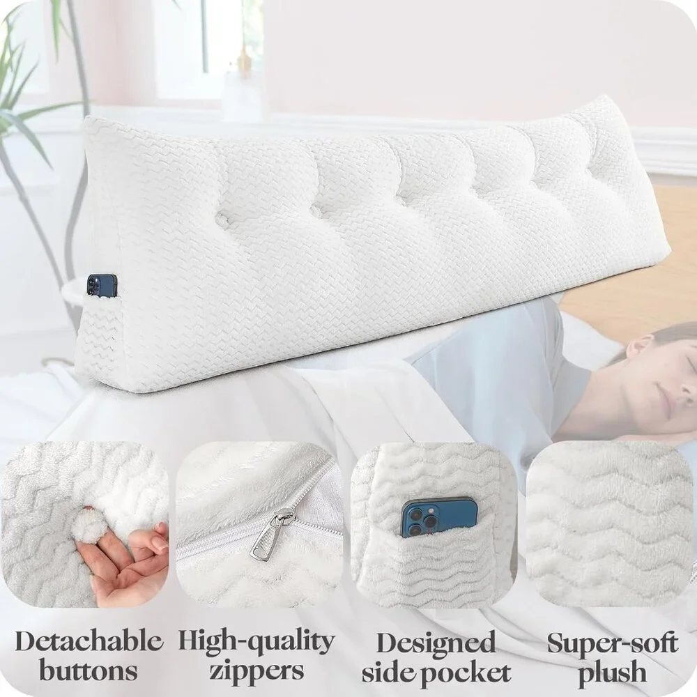 Large Bolster Triangular Headboard Wedge Backrest Positioning Support Bed Rest